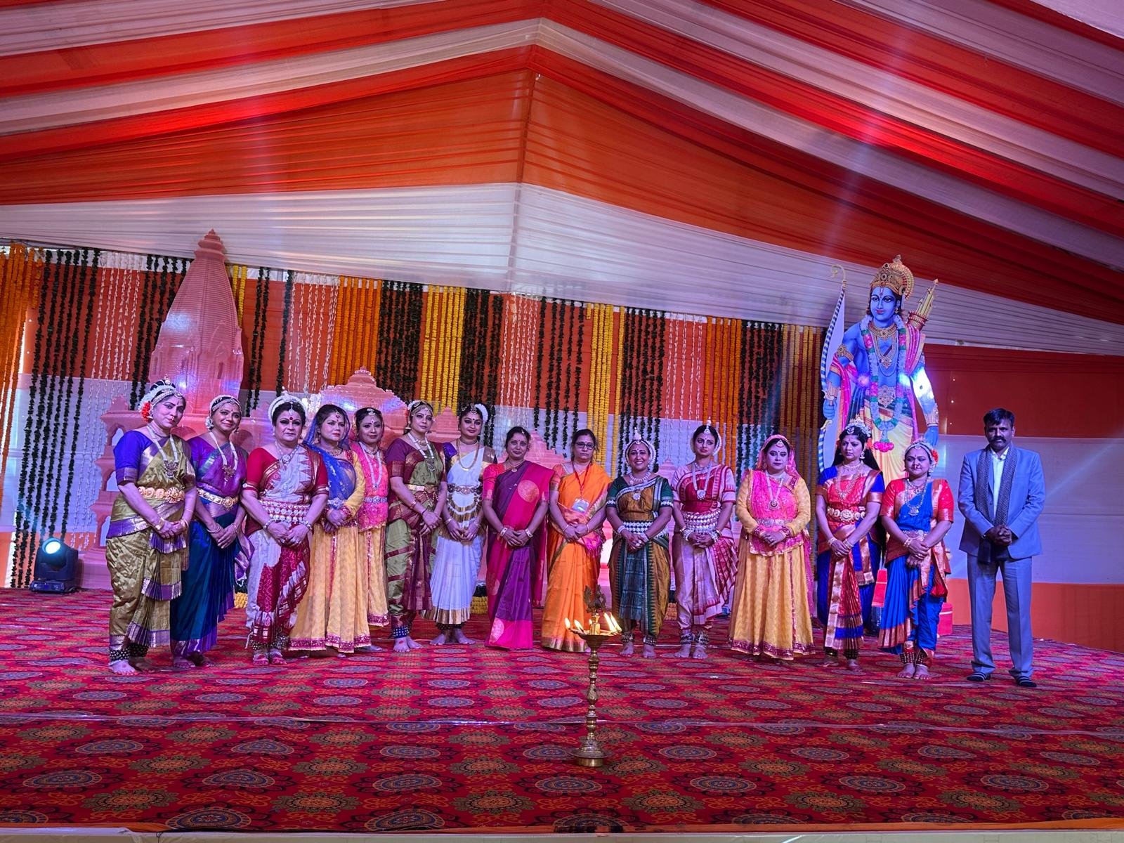 Branded merchandise display at a corporate fair