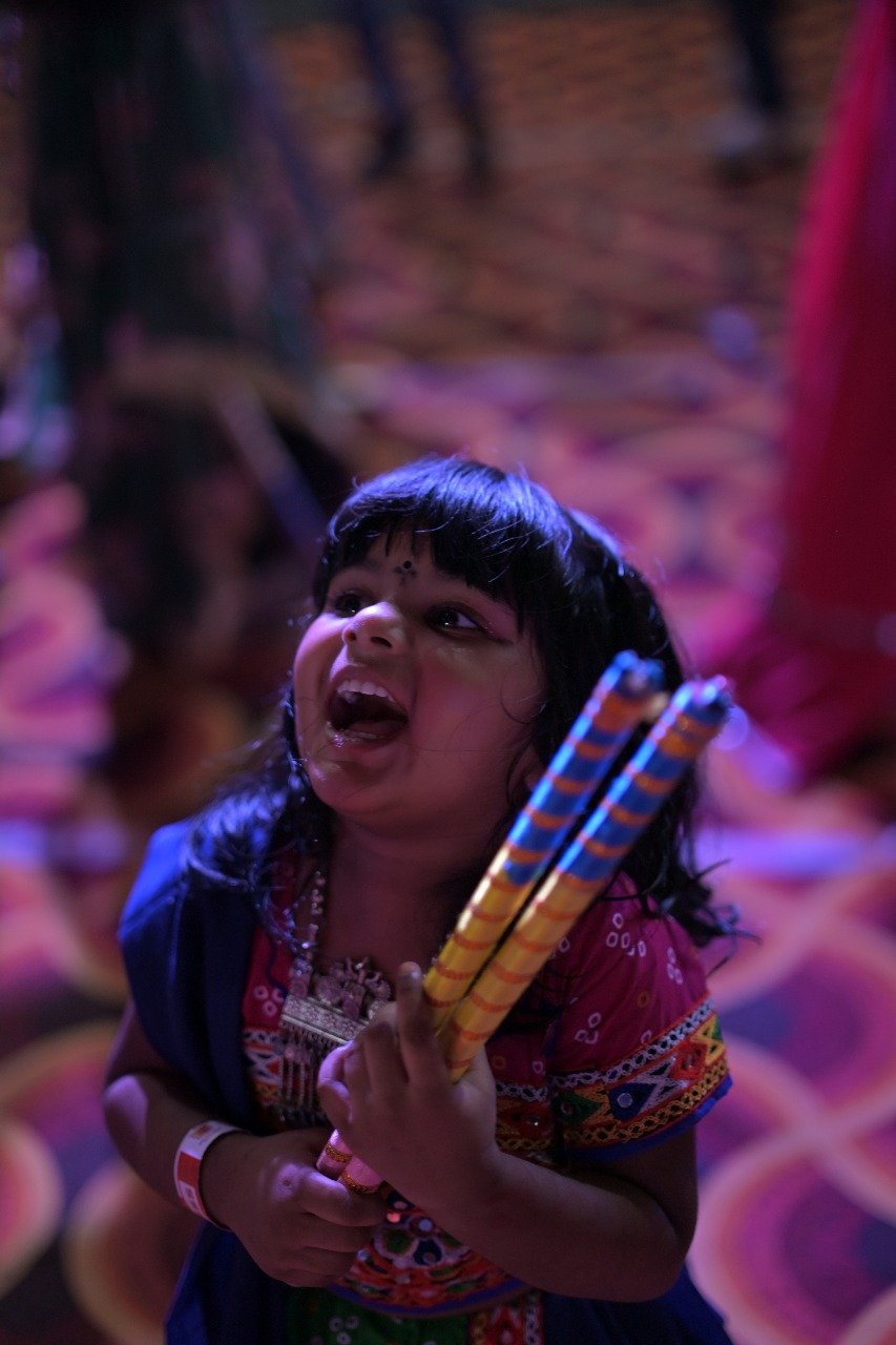 Floral decorations in open garden